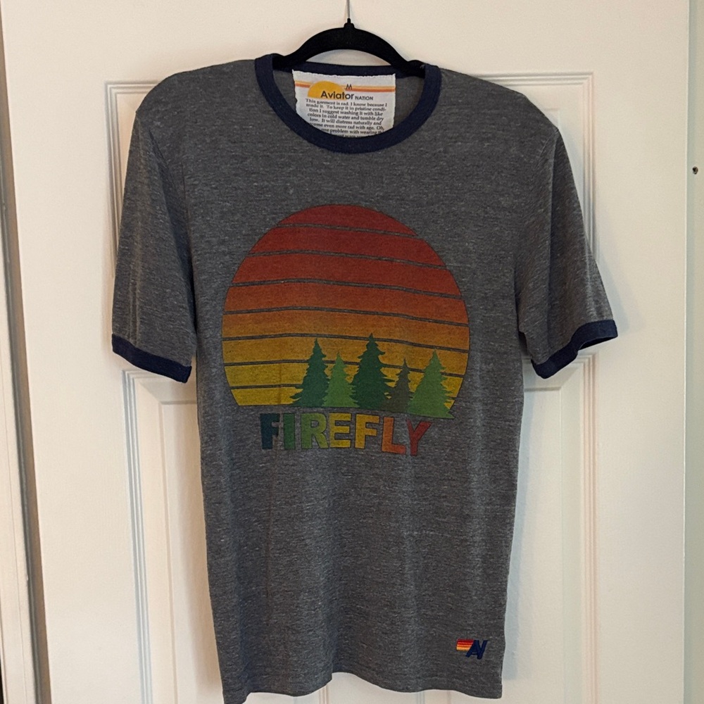 Aviator Nation Gray Firefly Graphic Tee